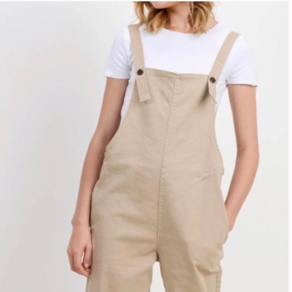NWT Tricot Khaki Overalls